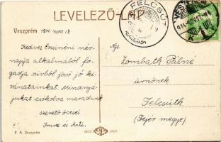 1914 Veszprém, Erzsébet liget és szobor (Sissi)