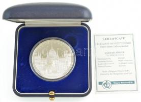 Bognár György (1944-) "Országház" Budapest nevezetességei sorozat, Ag emlékérem dísztokban...