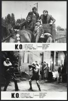 1977 ,,K.O. című magyar film jelenetei és szereplői, 13 db vintage produkciós filmfotó, 18x24 cm
