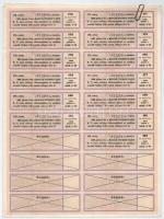 Buda-Pest 1871. "Magyar Nyugoti Vasút" részvénye 200Ft-ról szelvényekkel, felülbélyegzések...