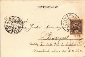 1901 Komárom, Komárnó; Fő tér, Nádor és megye utca, Mészáros András és Stettler Ignác üzlete, piac. ...