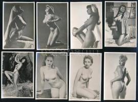 cca 1960-as évek szexis hölgyei, válogatás Fekete György (1904-1990) budapesti fényképész, trafikokat ellátó titkos kollekciójából, 13 db fotó, 9x6 cm