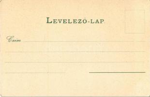 Christmas greeting art postcard. litho