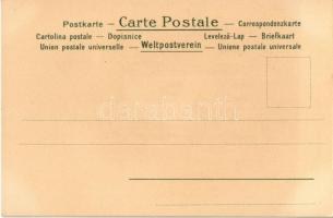 Christmas greeting art postcard. litho