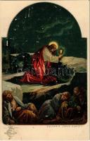 Calvaria Jesus Christi / Christmas greeting art postcard. litho (fl)