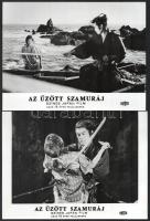 1971 ,,Az űzött szamuráj című japán film szereplői és jelenetei, 11 db vintage produkciós filmfotó, néhány képen kisebb törésvonal, 18x24 cm