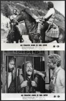 1970 Bud Spencer és Terence Hill főszereplésével ,,Az ördög jobb és bal keze" című olasz-NSZK western film hét jelenete, 7 db vintage produkciós filmfotó, 18x24 cm