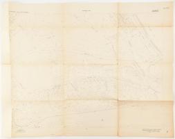 1965 Daróc térképe, 1 : 1000, Geodéziai és Térképészeti Vállalat/Kartográfiai Vállalat, hajtva, kis szakadásokkal, 89,5x69,5 cm