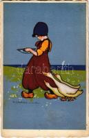 Children art postcard. Degami 747. s: T. Corbella (lyuk / hole)