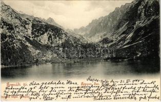 1900 Tátra, Vysoké Tatry; Poprádi tó / Poppersee / Popradska pleso / lake (EK)