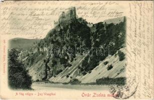 1901 Óváralja, Nezbudská Lúcka, Óvár, Stary Hrad; vár a Vágvölgyben, Zsolna mellett. Gansel Lipót 189. / Das Waagtal / castle ruins in Povazie, near Zilina (EM)