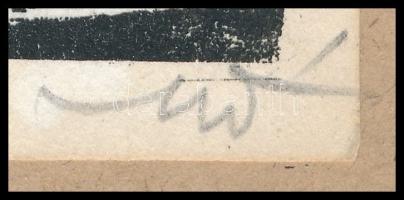 Molnár Dénes (1947-2000): Marosvásárhely. Fametszet, papír, jelzett. Hátoldalán a művész bélyegzőjév...