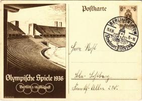 1936 Olympische Spiele Berlin / XI Olympiad / Summer Olympics, Olympic Games in Berlin; 6+4 Ga. s: Georg Fritz + "1936 Berlin-Treptow Stralauer Fischzug" So. Stpl. (EK)