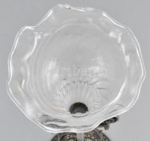 Argentor alpakka váza, kivehető üveg betéttel. Jelzett, hibátlan. m: 33 cm