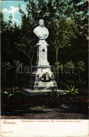 Zimony, Semlin, Zemun; Erzsébet sétatér, Ferenc József szobor / promenade park, statue of Franz Joseph (EK)