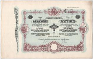 Budapest 1939. "Első Magyar Gyapjúmosó és Finomposztógyár Részvénytársaság" 5db részvénye ...
