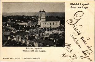 1899 (Vorläufer) Lugos, Lugoj; Részlet Lugosról. Auspitz Adolf kiadása / Teilansicht / general view (EK)