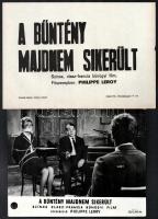 1966 ,,A bűntény majdnem sikerült című olasz-francia film jelenetei és szereplői, 13 db vintage produkciós filmfotó kisebb hibákkal, + hozzáadva egy szöveges kisplakátot, 18x24 cm