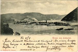 1900 Ada Kaleh, Török sziget Orsova alatt. Hutterer G. kiadása / Turkish island (EK)