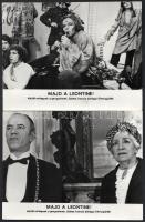 1968 ,,Majd a Leontine című francia film jelenetei és szereplői, 13 db vintage produkciós filmfotó, kisebb hibákkal, 18x24 cm