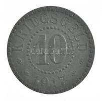 Német Birodalom / Frankfurt 1917. 10pf "KRIEGSGELD" Zn szükségpénz T:2 German Empire / Frankfurt 1917. 10 Pfennig "KRIEGSGELD" Zn necessity coin C:XF