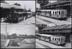 cca 1940 előtt készült felvételek a fogaskerekűről, gőzvontatású és villanyosmotor vontatású korából, 4 db mai nagyítás, 10x15 cm