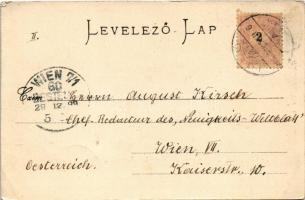 1899 (Vorläufer) Igló, Iglau, Spisská Nová Ves; A Kassa-Oderberg vasúti részvénytársaság nevelő- és ...