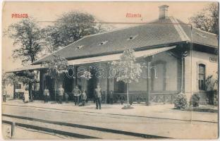 1910 Palics, Palic; vasútállomás. Menczel Mihály kiadása, leporello 10 képpel / railway station