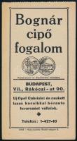Bognár cipő Budapest VII. számolócédula