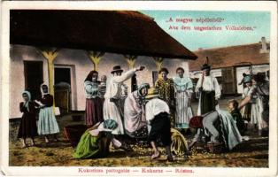 1911 A magyar népéletből: Kukorica pattogtatás / Hungarian folklore, corn crackling (EK)