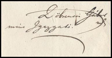 1835 március 15. A budai magyar játékszínház javára ajánlott összeg befizetéséről szóló nyugta Döbre...