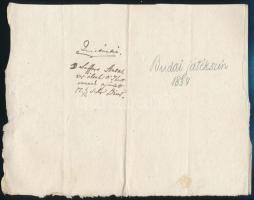 1835 március 15. A budai magyar játékszínház javára ajánlott összeg befizetéséről szóló nyugta Döbre...