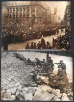 cca 1960-1980 Az 1918/19. évi forradalmak képeiről készült későbbi előhívások (közte katonák, fegyve...