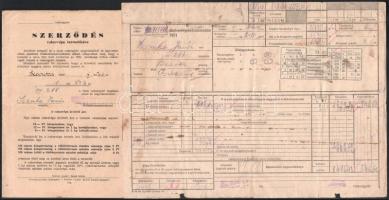 cca 1947-1965 Szarvas, 13 db mezőgazdasági témájú okmány, papírrégiség (cukorjegy, kirendelés, elszá...