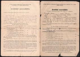 cca 1947-1965 Szarvas, 13 db mezőgazdasági témájú okmány, papírrégiség (cukorjegy, kirendelés, elszá...