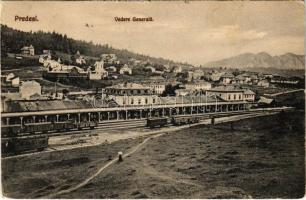 1910 Predeal, Gara / vasútállomás, vonat / railway station, trains (EK)