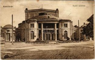 1916 Kolozsvár, Cluj; Nyári színház. Vasúti levelezőlapárusítás 1257. / summer theatre (EK)