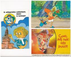 35 db MODERN humoros motívum képeslap / 35 modern humorous motive postcards