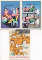 35 db MODERN humoros motívum képeslap / 35 modern humorous motive postcards