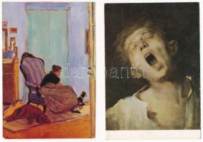 17 db MODERN művész motívum képeslap / 17 modern art motive postcards