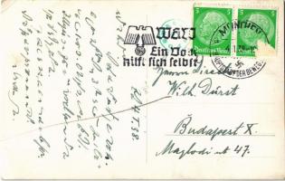 1938 München, Munich; Spaten Gestätte Neptun, geheimer Hofrat Dr. H. Vogel. photo + So. Stpl (EK)