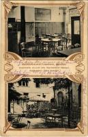 1914 München, Munich; Weissbierbrauerei Ausschank. Bayerstrasse / Wheat beer brewery bar, interior. Art Nouveau (EK)