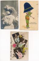 HÖLGYEK - 26 db régi képeslap / LADIES - 26 pre-1945 postcards