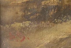 Olvashatatlan monogrammal (S.G.?), feltehetően XIX. sz. végén működött festő: Tóparti séta. Olaj, vá...