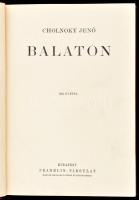 Cholnoky Jenő (1870-1950): Balaton. Magyar Földrajzi Társaság Könyvtára. Bp.,[1937],Franklin, 191+1 ...