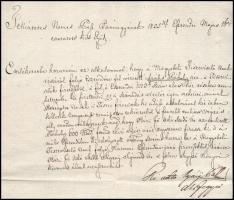 1833. A budai magyar Nemzeti Színházban a pest megyei tisztviselők Ideális páholyának megváltására s...