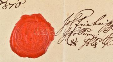1810 Joggyakornoki oklevél Sigray Zsigmond részére Pest vármegye viaszpecsétjével