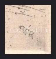 Olvashatatlan monogrammal (ACR?): Zsákhordó. Rézkarc, papír, jelzett a karcon, foltos, 30×19,5 cm