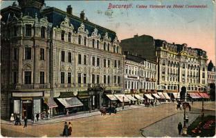 1930 Bucharest, Bukarest, Bucuresti, Bucuresci; Calea Victoriei cu Hotel Continental (fa)