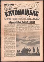 1942 Magyar Katonaújság V. évf. 23. sz., 1942. jún. 5., fekete-fehér fotókkal, szakadozott, szétvált állapotban, 8 p.